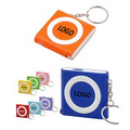 Mini Square Tape Measure Key Chain